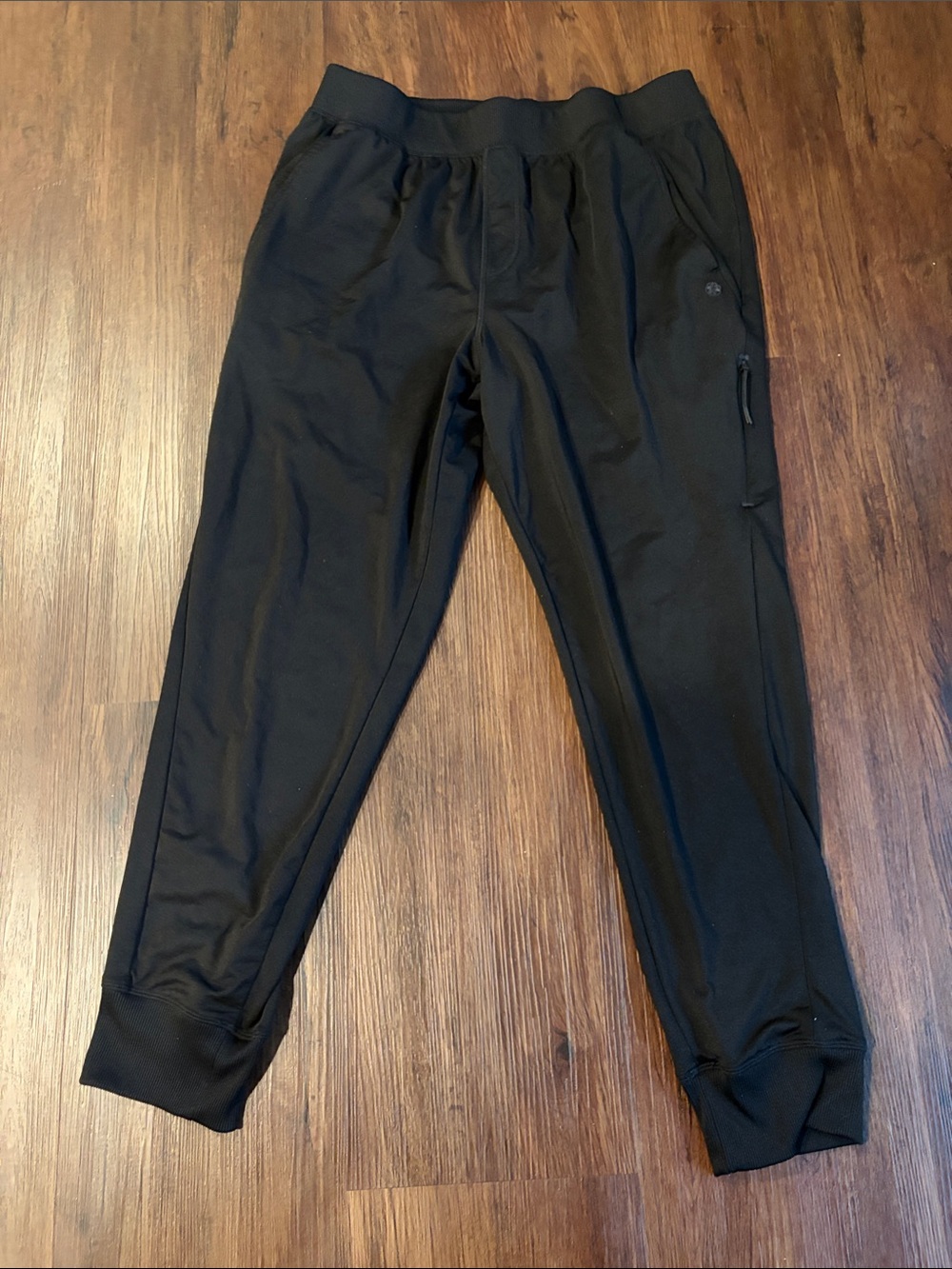 Gaiam Men's Black Athletic Jogger Pants with Zipper Pocket